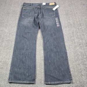 Calvin Klein Jeans Mens 38x32 Bootcut Dark Wash Blue Denim Zip Fly NEW with Tags